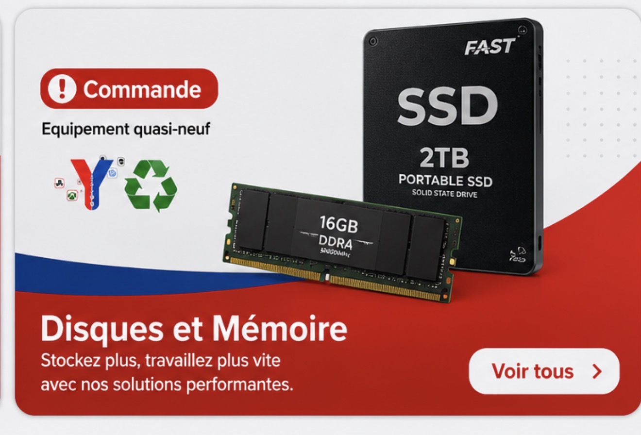 Stockage SSD et disques