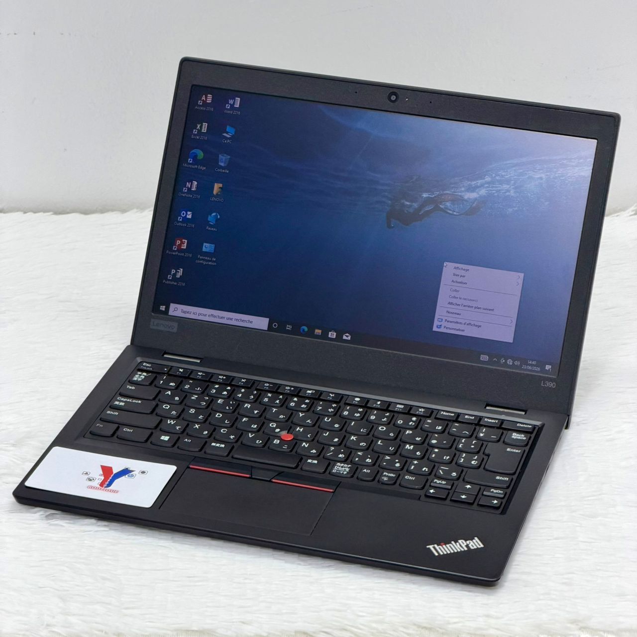 LENOVO L390 Intel (R) Celeron ( R) CPU -4305U - 14’’, 128 Go SSD - 8 Go Ram - Azerty