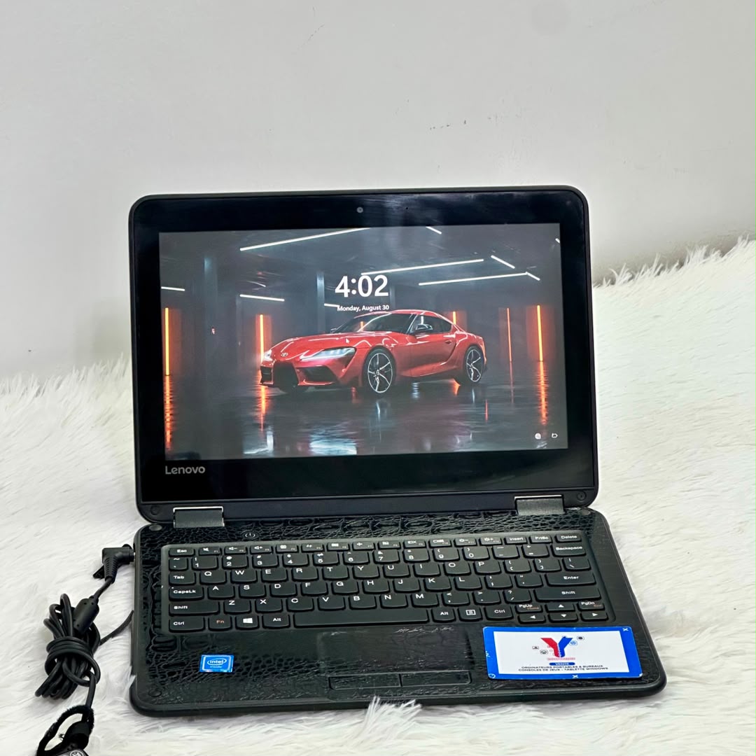 Lenovo Yoga N23 Intel (R) Celeron (R)  - N3060 CPU @ 1.60GHz  - 1.60GHz 11.6’’, 128 SSD - 4 Go Ram - Azerty