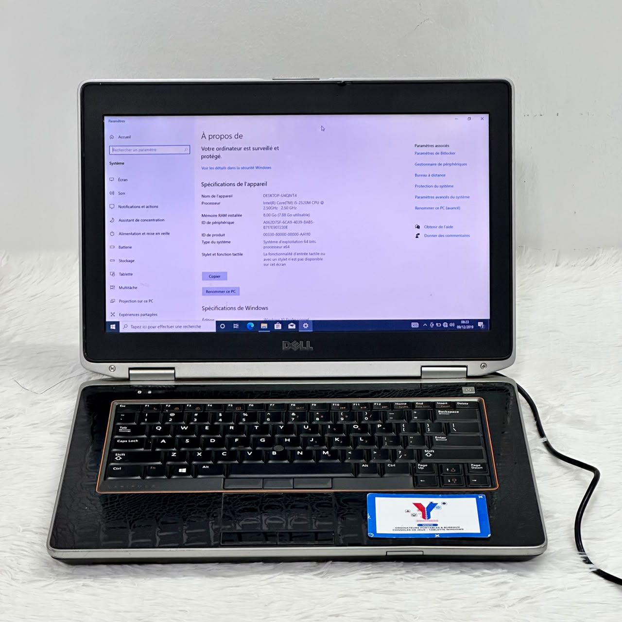 Dell Latitude 6440 Intel (R)  Core(TM) i5  - 2520M CPU @ 2.50GHz  - 2.50GHz 14’’, 500 HDD - 8 Go Ram - Azerty