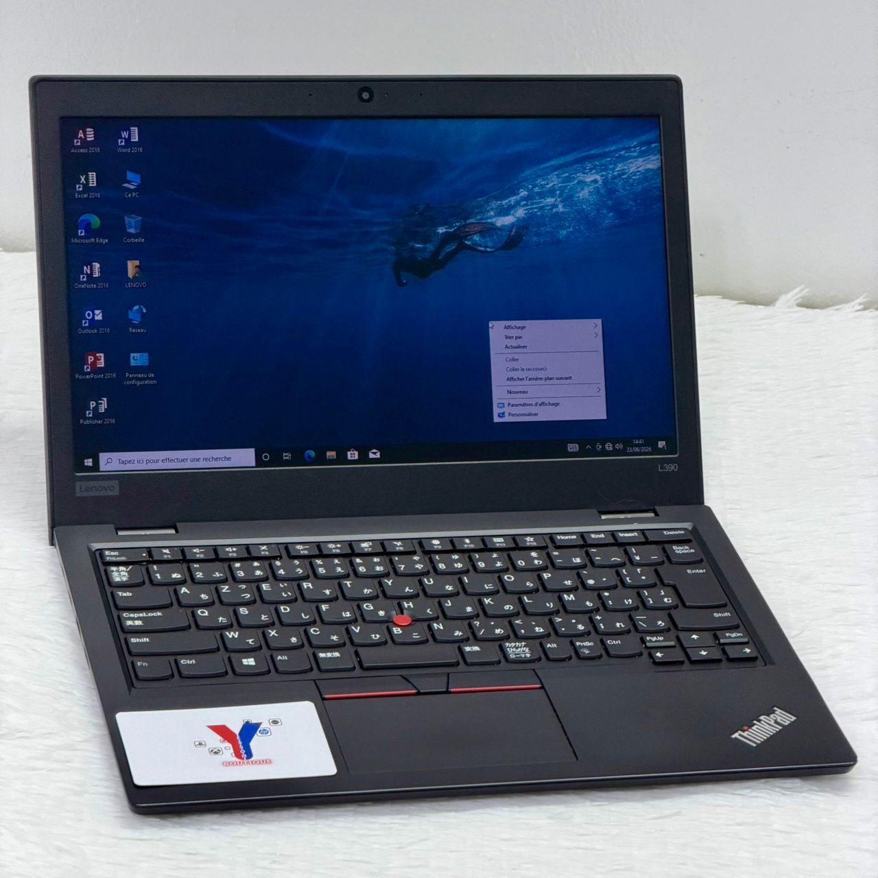 LENOVO L390 Intel (R) Celeron ( R) CPU -4305U - 14’’, 128 Go SSD - 8 Go Ram - Azerty