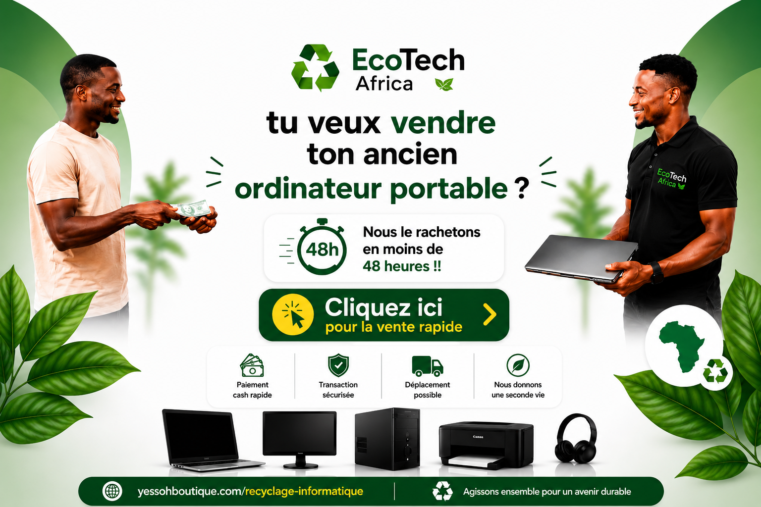 Vends ton ordinateur portable en 2 clique